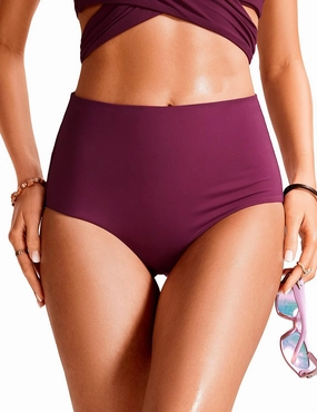 CRZ YOGA Womens High Waisted Bikini Bottom Tummy Control Bathing Suit Swimsuit Full Coverage Swim Briefs