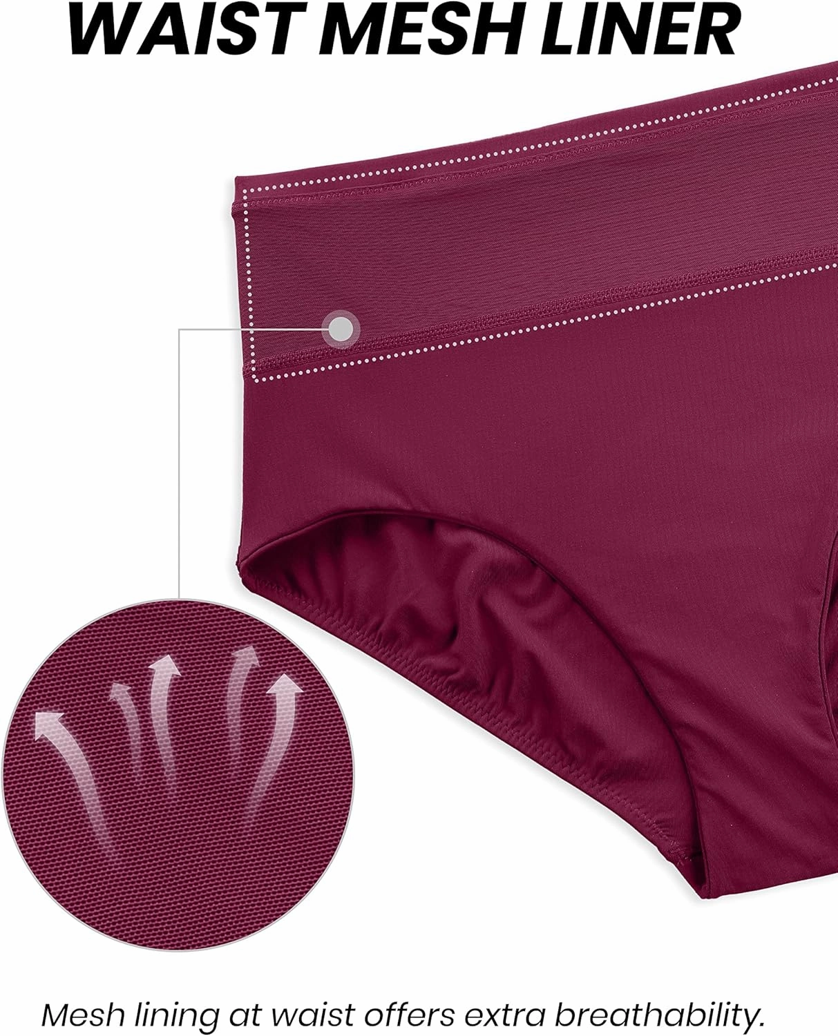 CRZ YOGA Womens High Waisted Bikini Bottom Tummy Control Bathing Suit Swimsuit Full Coverage Swim Briefs