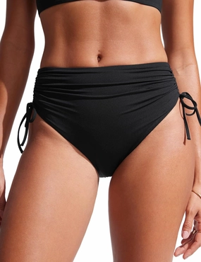 CRZ YOGA Womens High Waisted Bikini Bottoms Adjustable Ruched Side Tie Bathing Swim Full Coverage Swimsuit Briefs