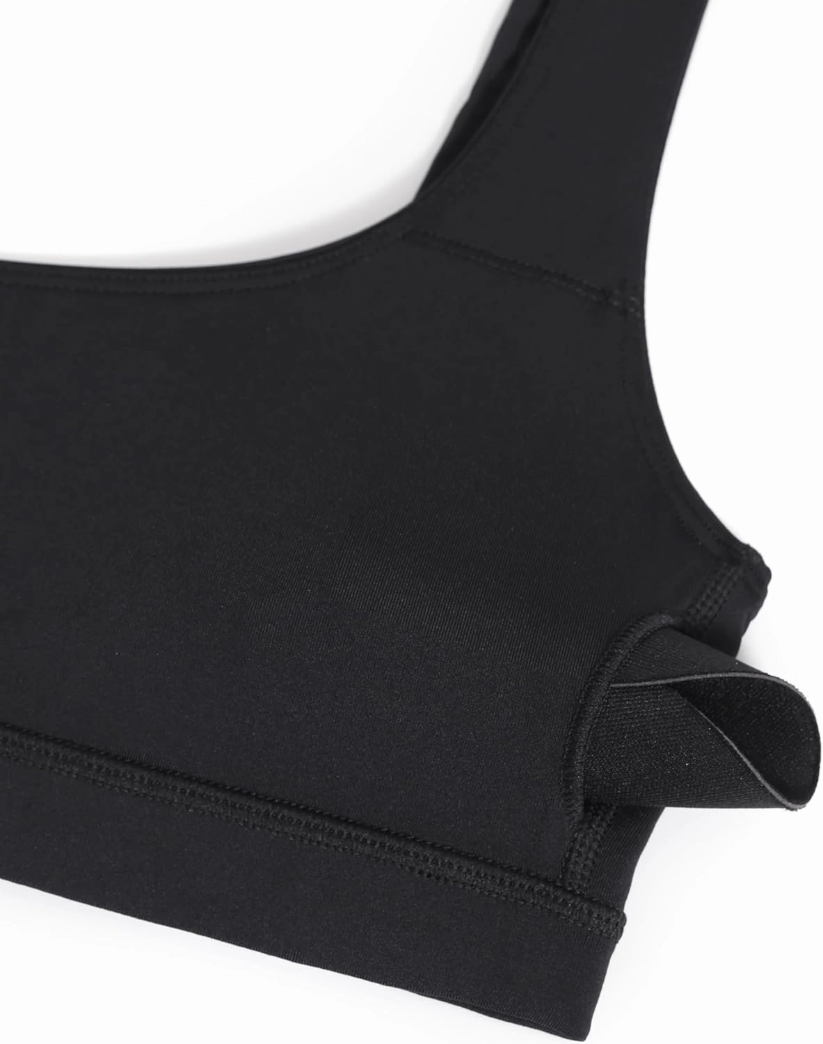 CRZ YOGA Womens Scoop Neck Bikini Tops Wide Straps U Back Bathing Suit Swimsuit Push Up Padded Sports Bra