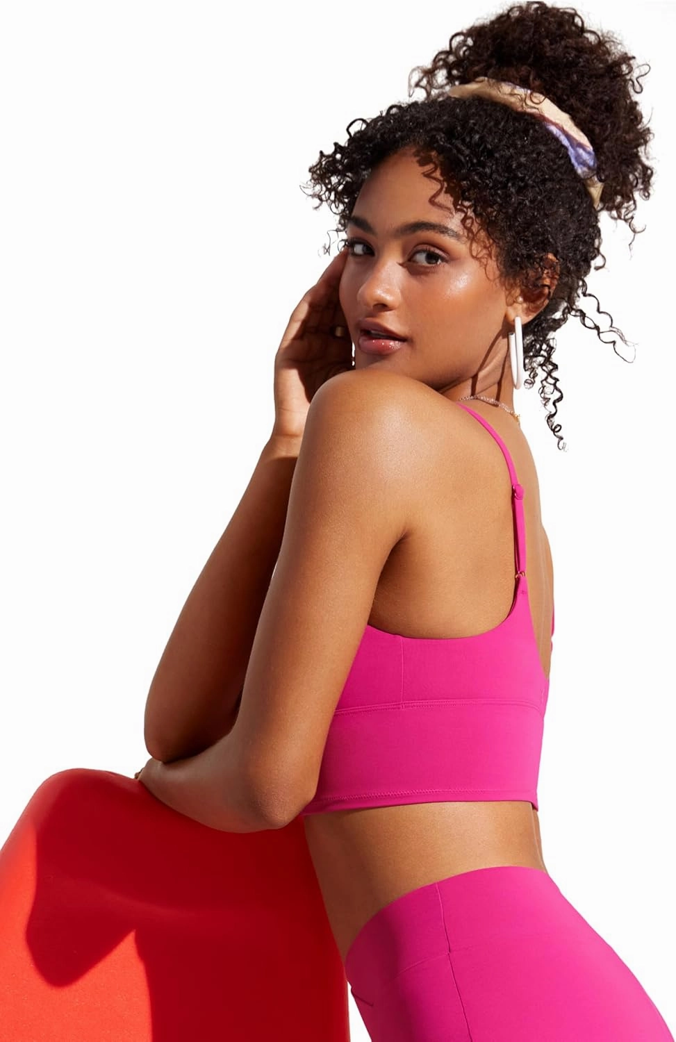 CRZ YOGA Womens V Neck Bikini Tops Adjustable Spaghetti Straps Bathing Suit Sexy Swimsuit Padded
