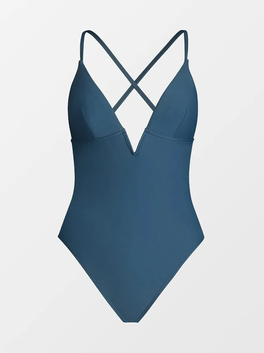 CUPSHE Women Swimsuit One Piece Bathing Suit Deep V Neck Crisscross Back Adjustable Strap