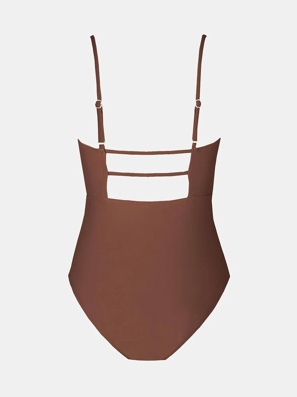 CUPSHE Women Swimsuit One Piece Bathing Suit Square Neck Cutout Back Tummy Control with Adjustable Spaghetti Straps