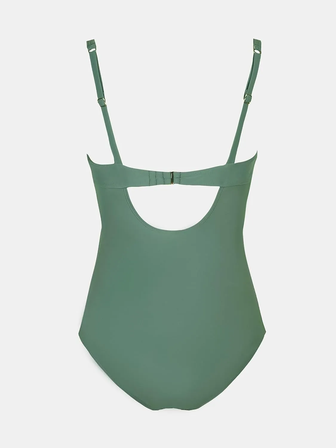 CUPSHE Women's One Piece Swimsuit Bathing Suit Square Neck Back Cut Out Drawstring Self Tie Back Hook