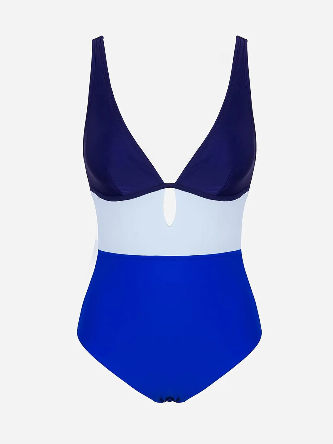 CUPSHE Women's One Piece Swimsuit Color Block Keyhole Cutout Bathing Suit