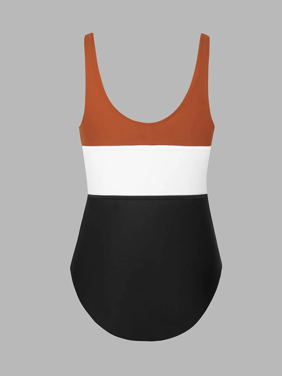 CUPSHE Women's One Piece Swimsuit Color Block Keyhole Cutout Bathing Suit