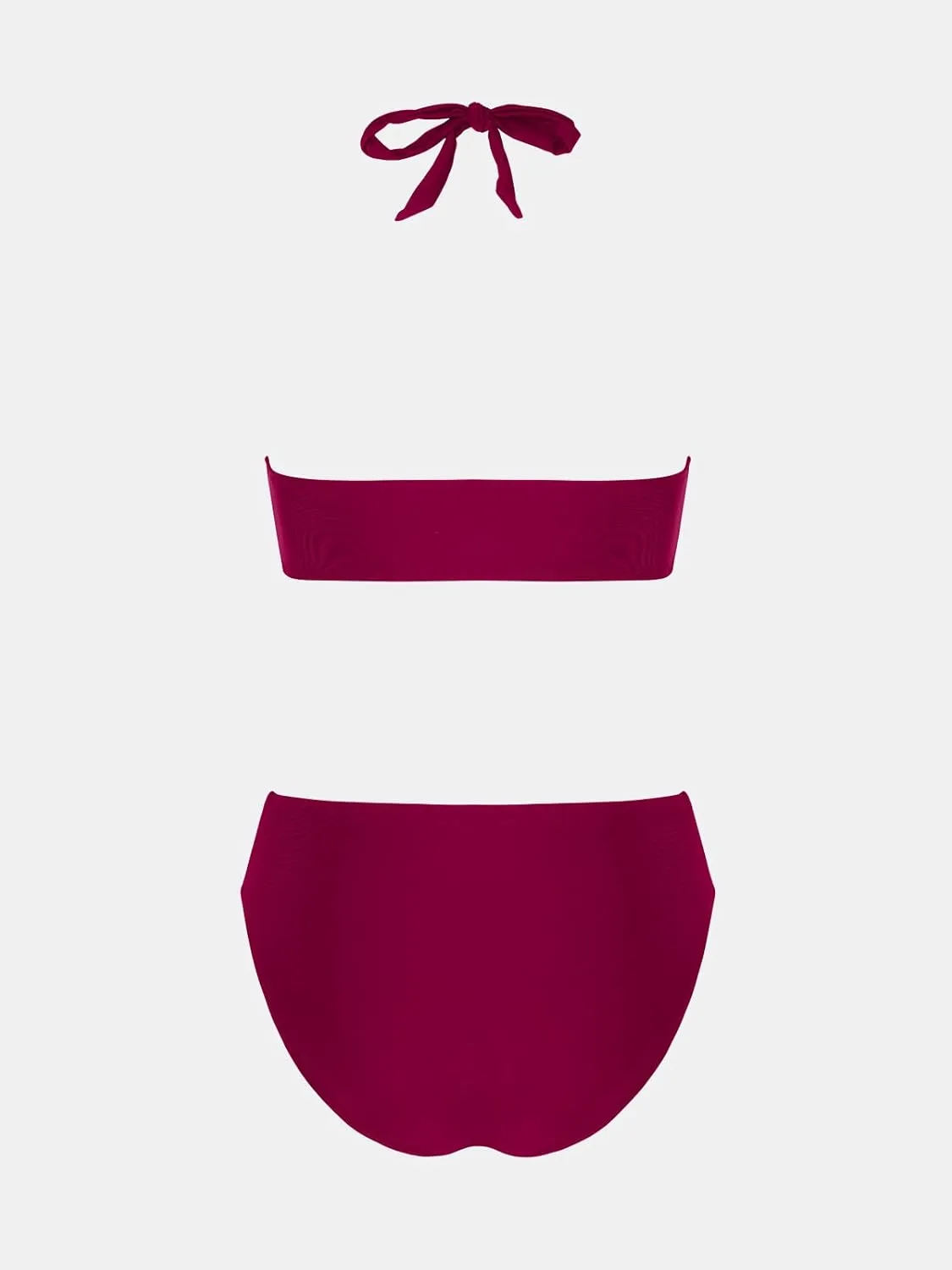 CUPSHE Women's One Piece Swimsuit Halter V Neck Side Cutout Monokini Bathing Suit Trapezoidal Lace Trim