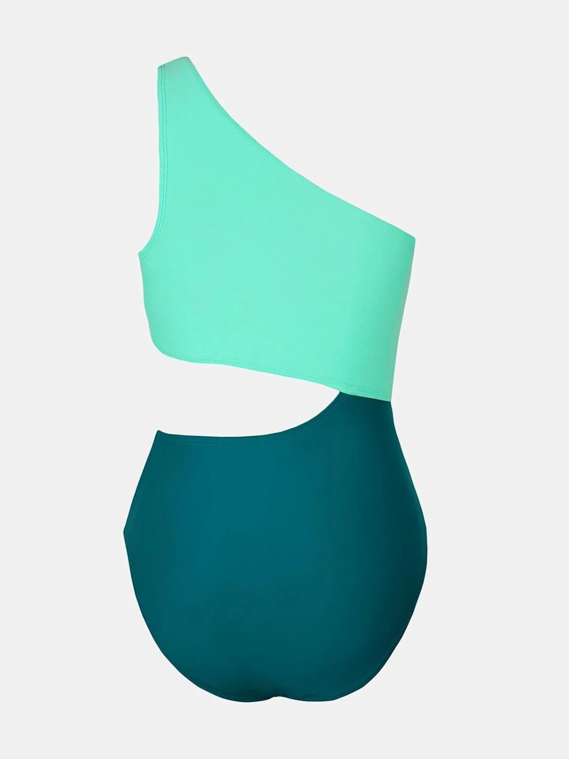 CUPSHE Women's One Piece Swimsuit One Shoulder Bathing Suit Cutout Color Block Swimwear