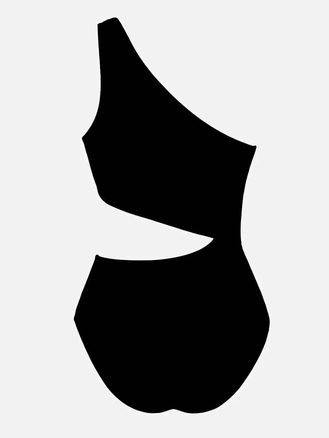 CUPSHE Women's One Piece Swimsuit One Shoulder Bathing Suit Cutout Color Block Swimwear