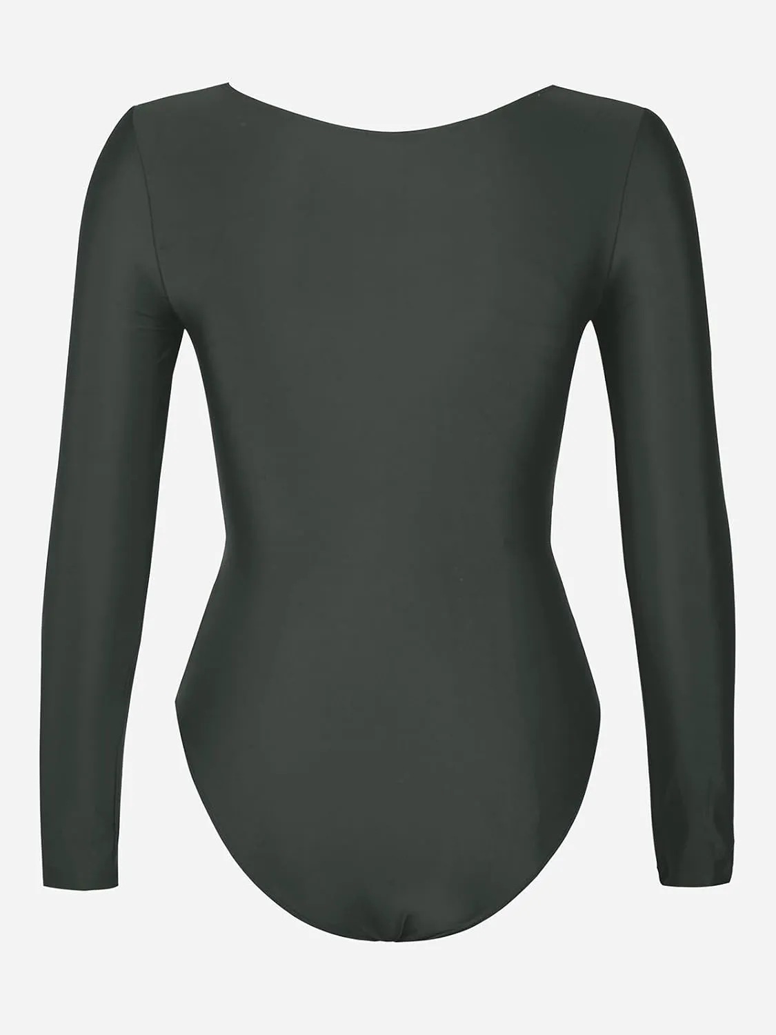 CUPSHE Women's One Piece Swimsuit Rash Guard Long Sleeve Cutout UPF 50  UV Deep V Neck O-Ring