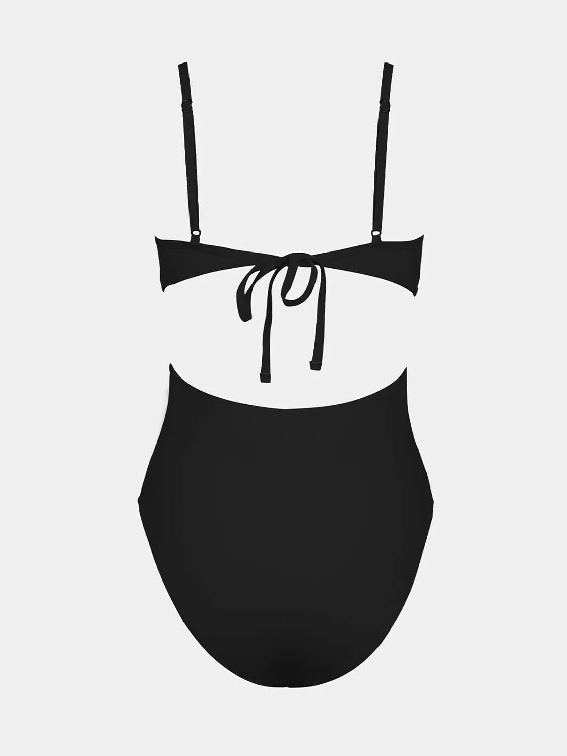 CUPSHE Women's One Piece Swimsuit Scoop Neck Adjustable Straps Cutout Back Self Tie Bathing Suit