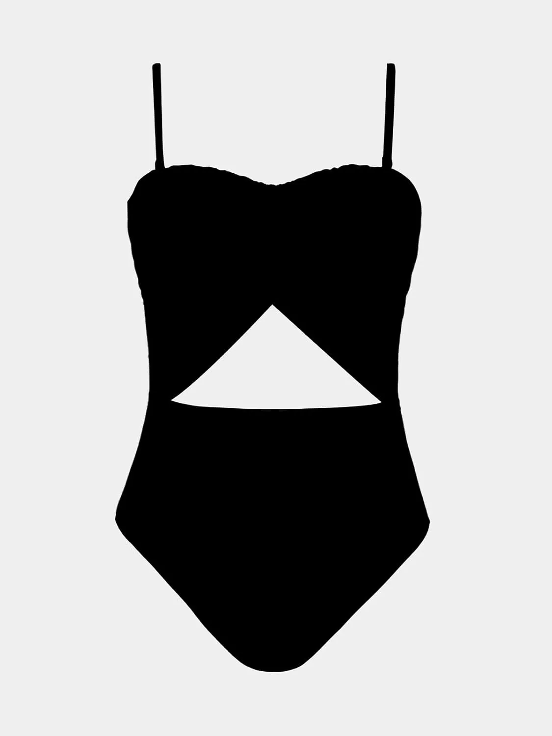 CUPSHE Women's One Piece Swimsuit Sweetheart Neck Adjustable Removable Straps Bathing Suit Front Cutout Swimwear