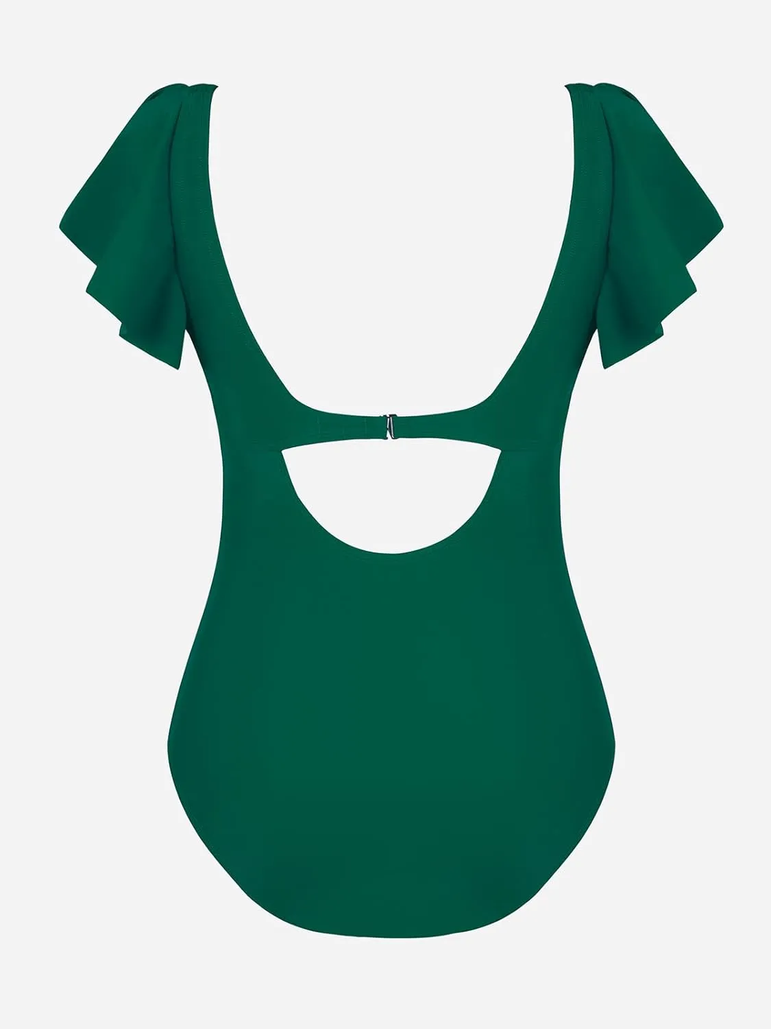 CUPSHE Women's One Piece Swimsuit Tummy Control Bathing Suit V Neck Ruffled Wrap Ruched Cutout Back Hook (Available in Plus)