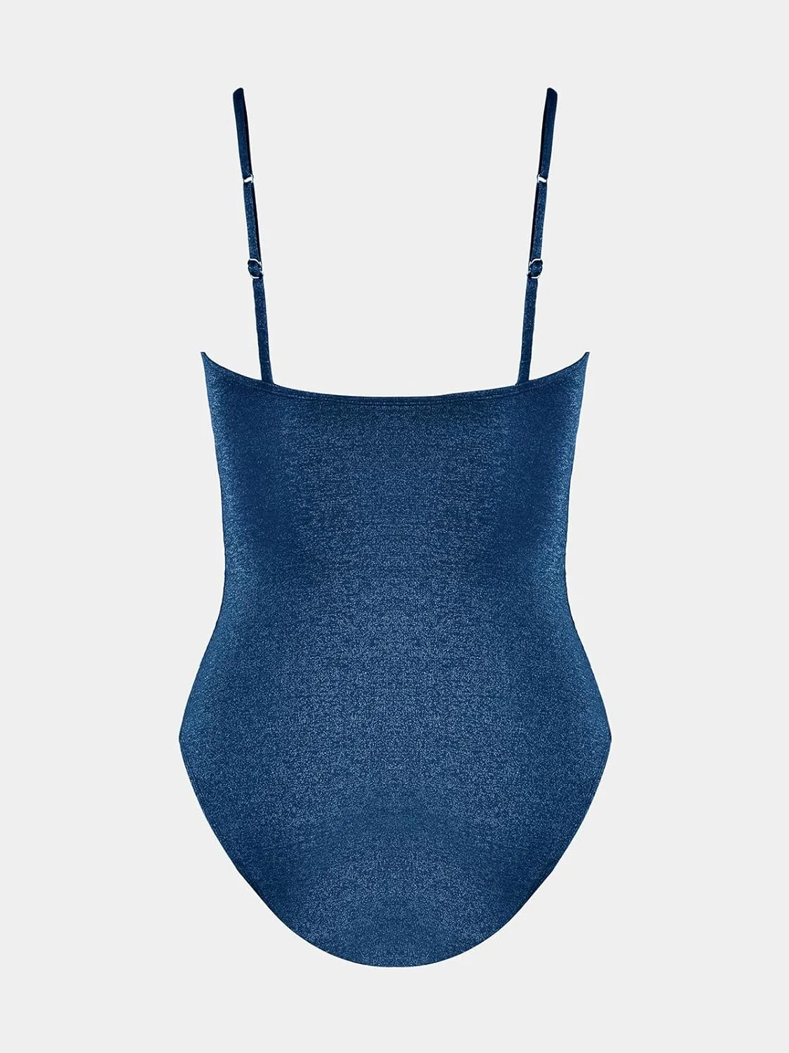 CUPSHE Women's One Piece Swimsuit Tummy Control Square Neck Bathing Suit Ruched Adjustable Straps
