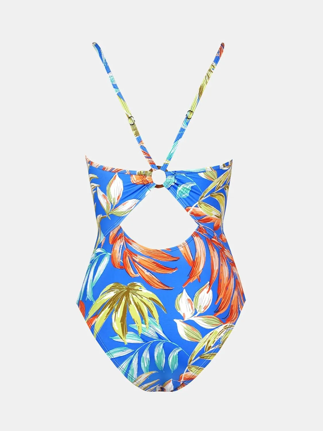 CUPSHE Women's One Piece Swimsuits Bathing Suits Cutout V Neck Tummy Control Adjustable Straps O Ring