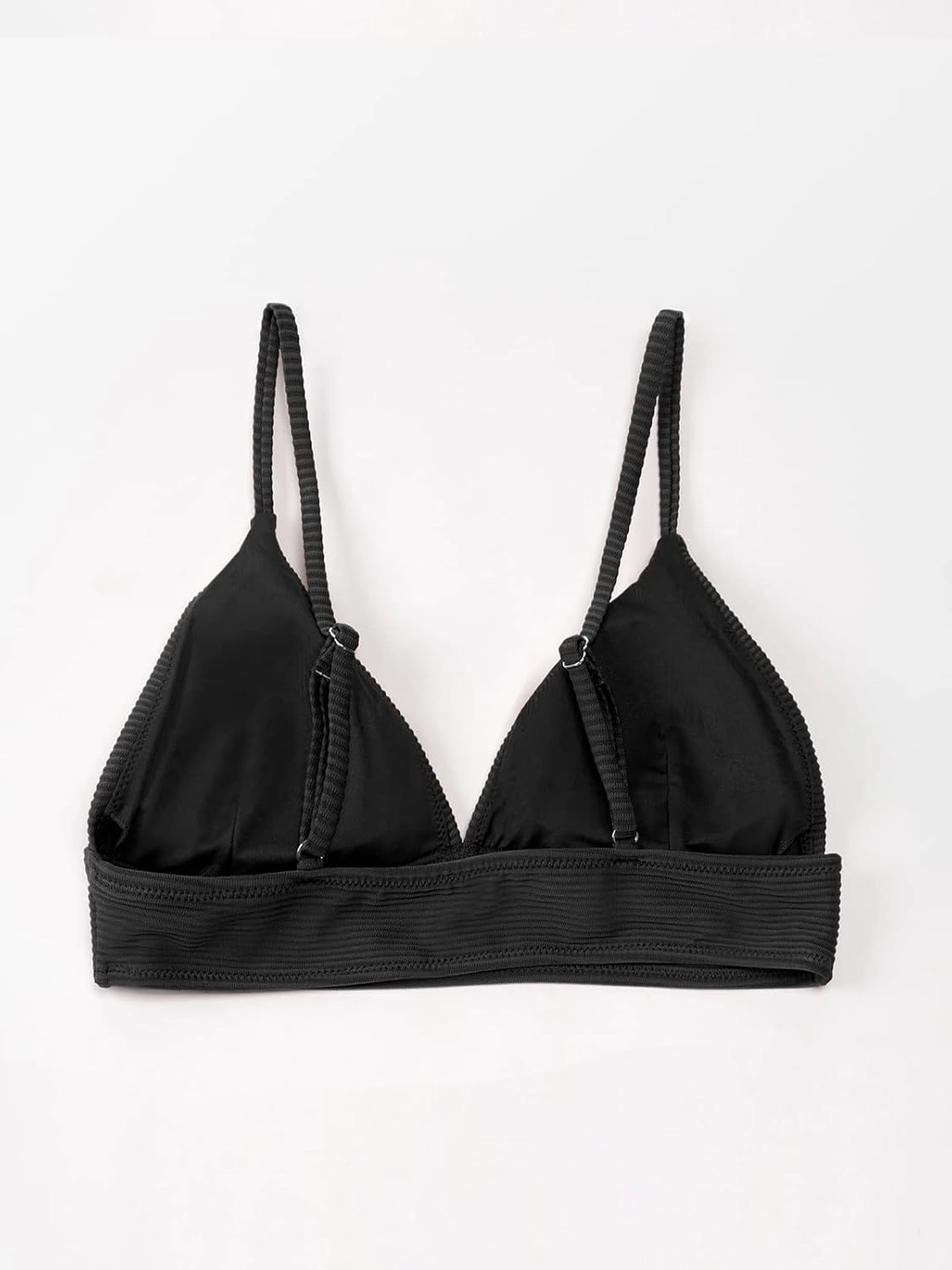CUPSHE Bikini Top for Women Swimsuit V Neck Textured Bathing Suit