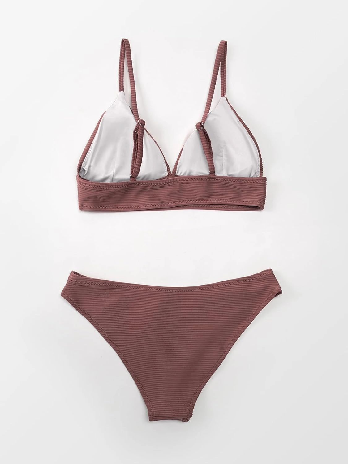 CUPSHE Women Bikini Set Solid Color Sexy Triangle Two Piece Swimsuit