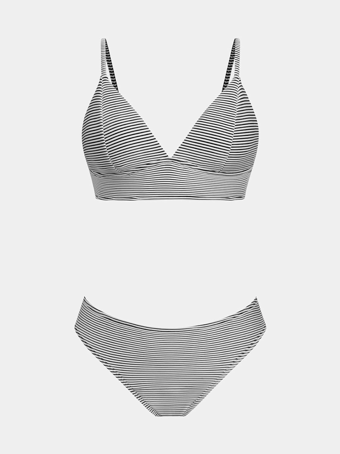 CUPSHE Women Bikini Set Solid Color Sexy Triangle Two Piece Swimsuit
