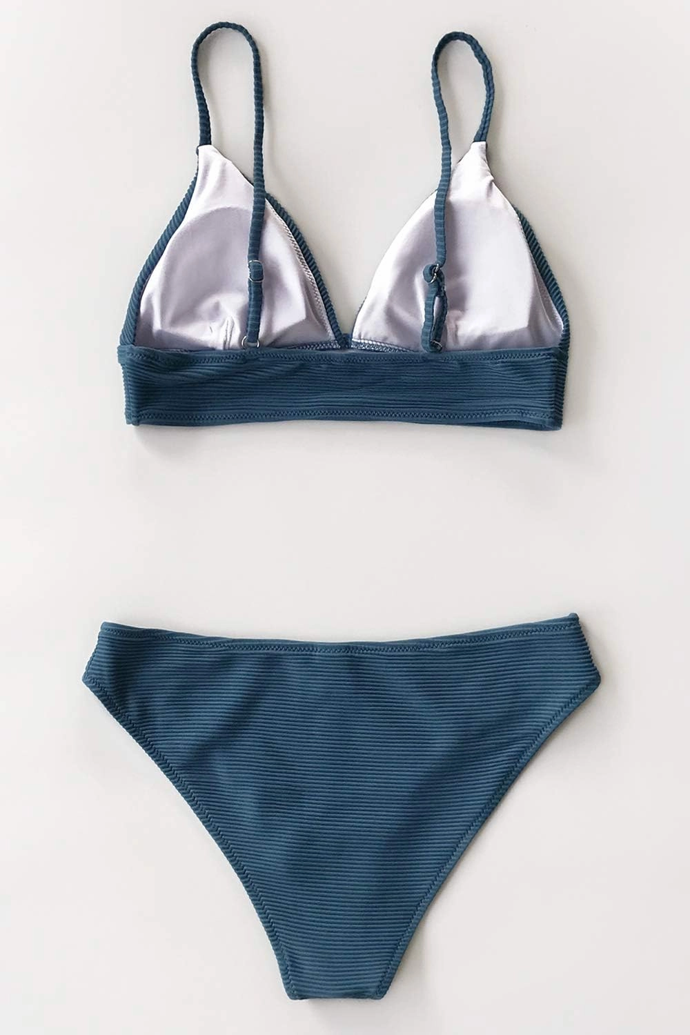 CUPSHE Women Bikini Set Solid Color Sexy Triangle Two Piece Swimsuit
