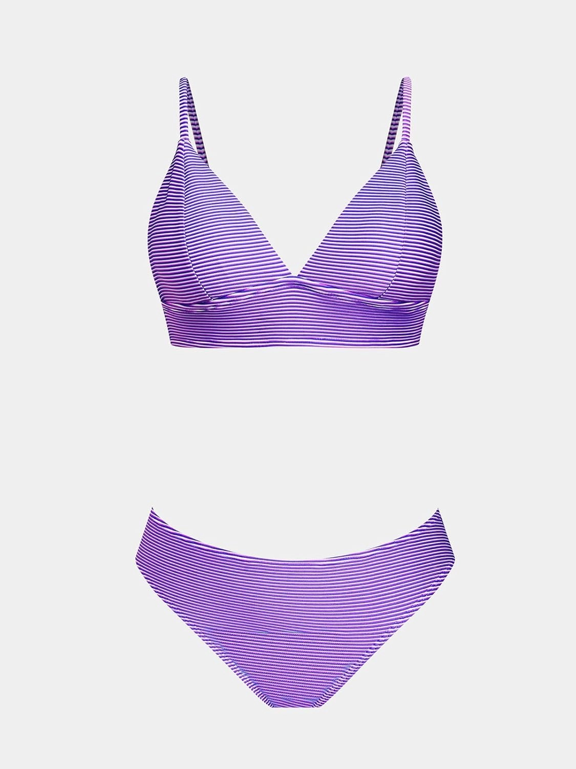 CUPSHE Women Bikini Set Solid Color Sexy Triangle Two Piece Swimsuit