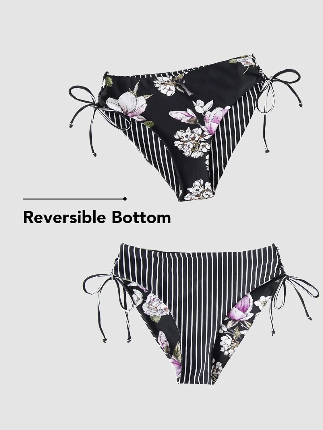 CUPSHE Women's 2 Piece Bikini Set Back Braided Straps with Reversible Bottom