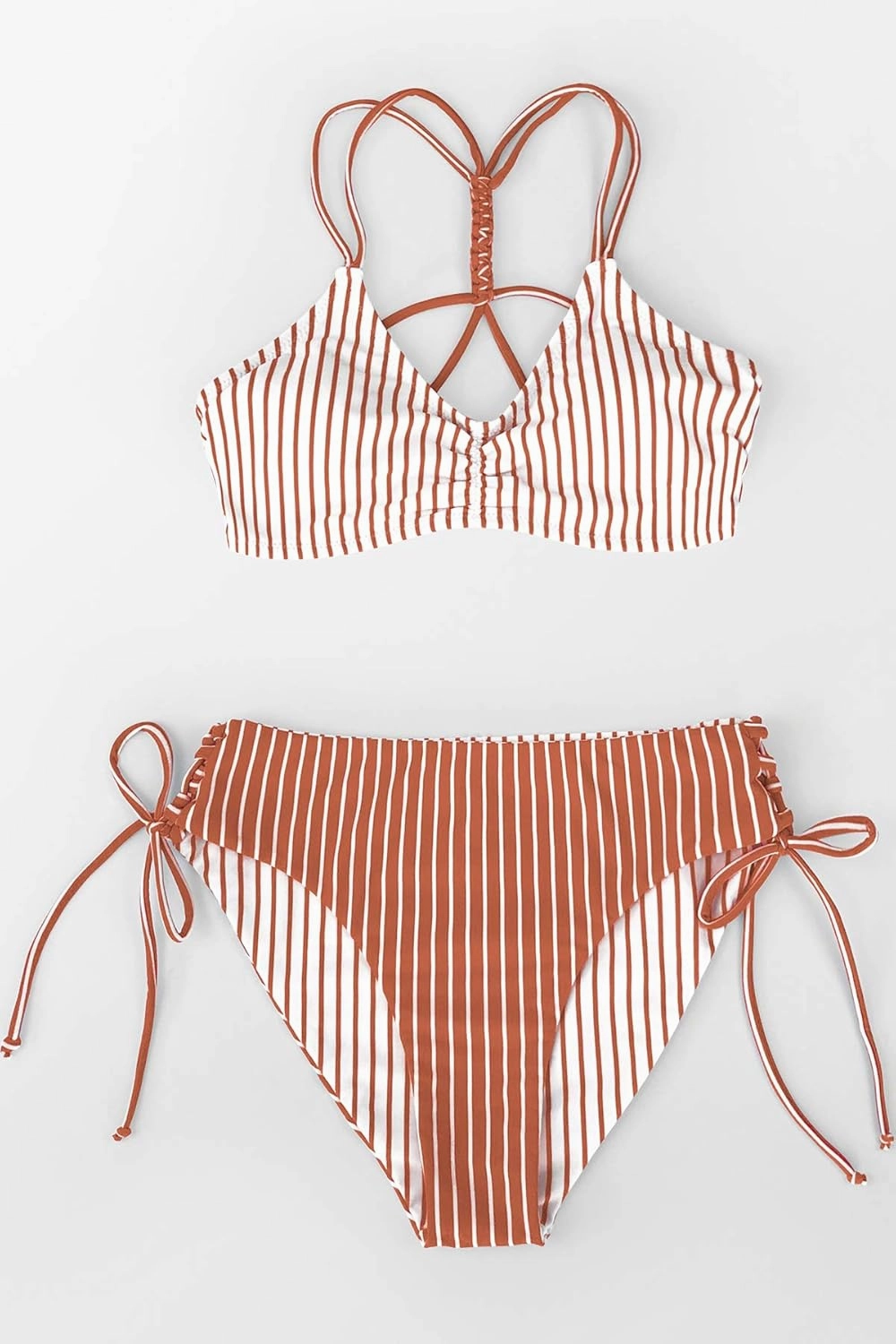 CUPSHE Women's 2 Piece Bikini Set Back Braided Straps with Reversible Bottom