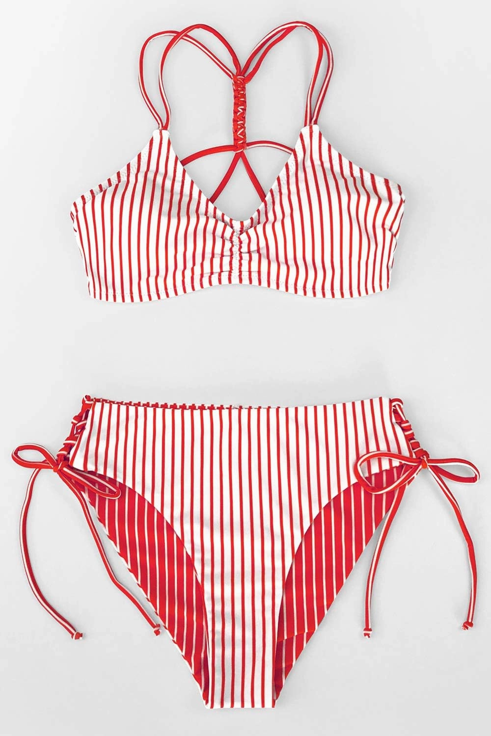 CUPSHE Women's 2 Piece Bikini Set Back Braided Straps with Reversible Bottom