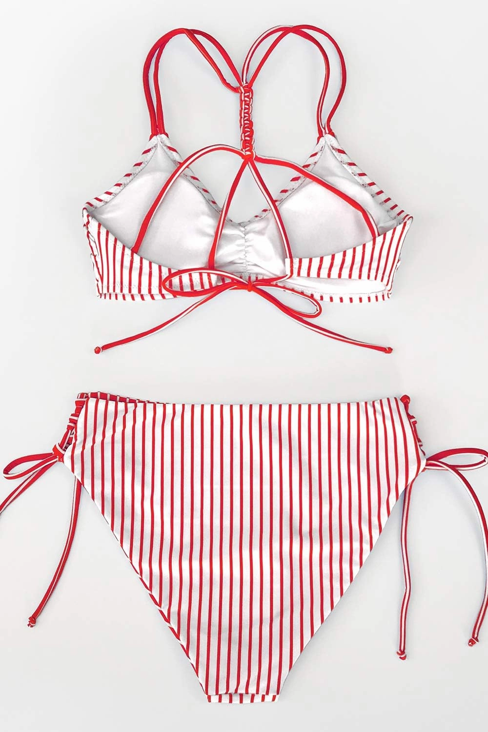 CUPSHE Women's 2 Piece Bikini Set Back Braided Straps with Reversible Bottom