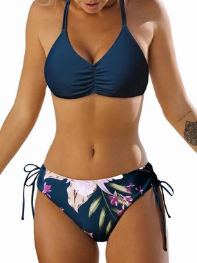 CUPSHE Women's 2 Piece Bikini Set Back Braided Straps with Reversible Bottom
