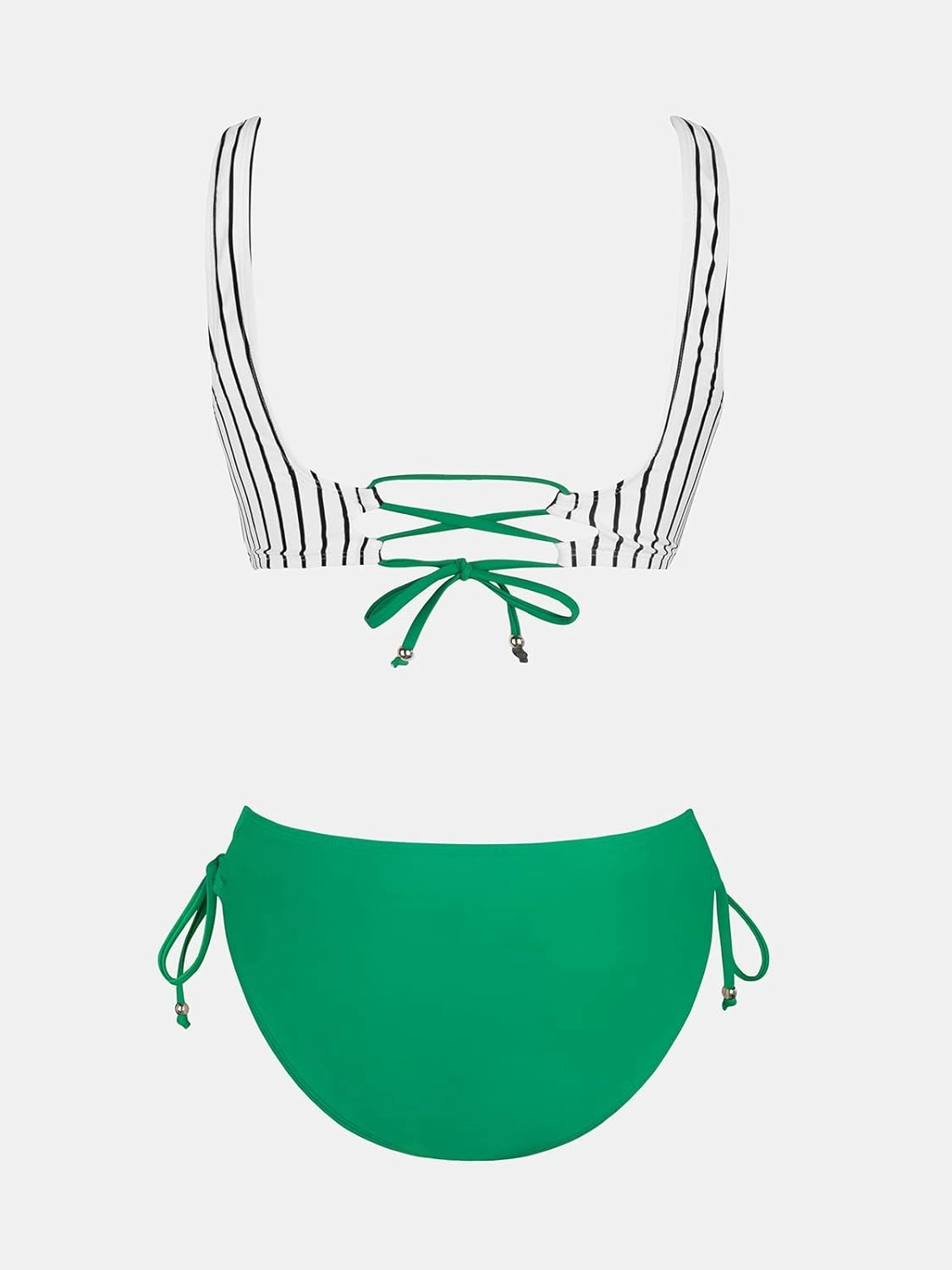 CUPSHE Women's Bikini Swimsuit Front Cross Lace Up Two Piece Bathing Suit