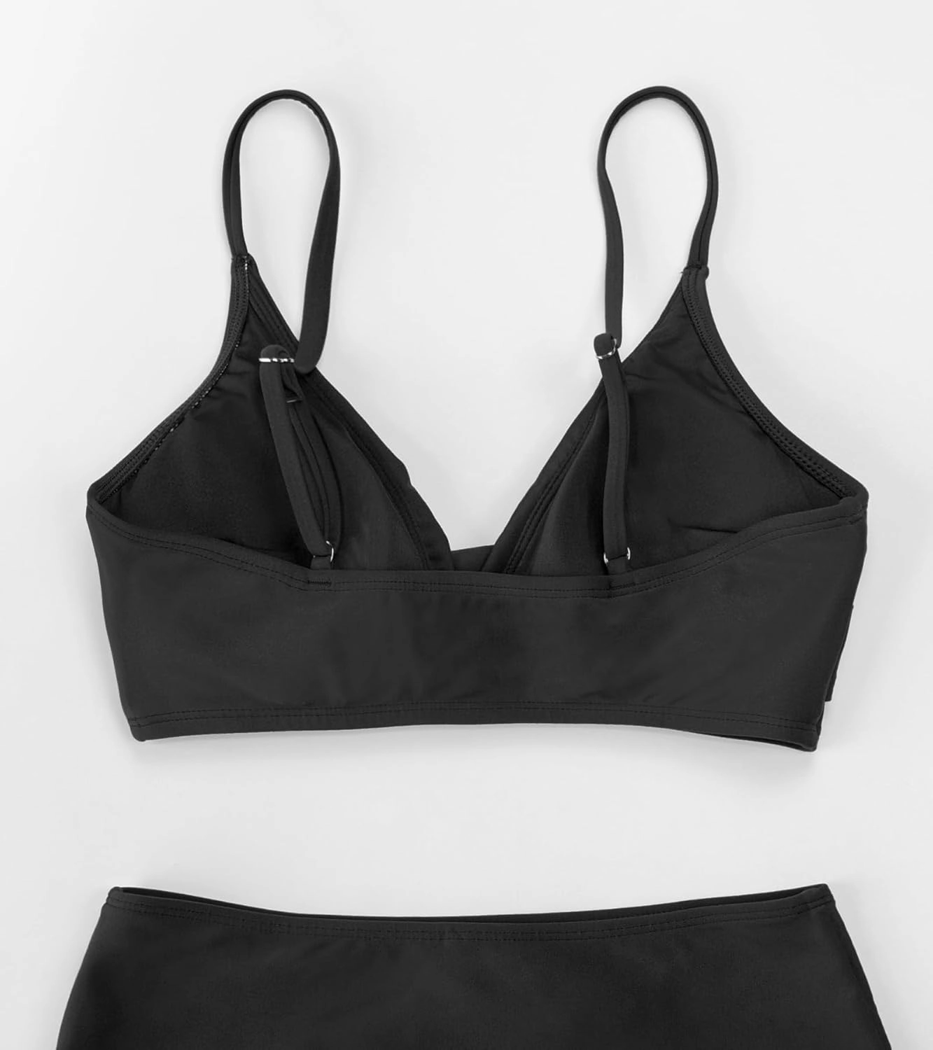 CUPSHE Women's Bikini Top Bathing Suit V Neck Adjustable Spaghetti Straps Twist Front