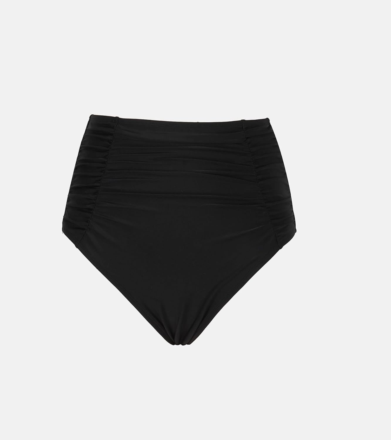 CUPSHE Women's High Wasited Bikini Bottom Shirred Tummy Control Swimsuit Full Coverage Retro Swim Bottom(XS-4XL)