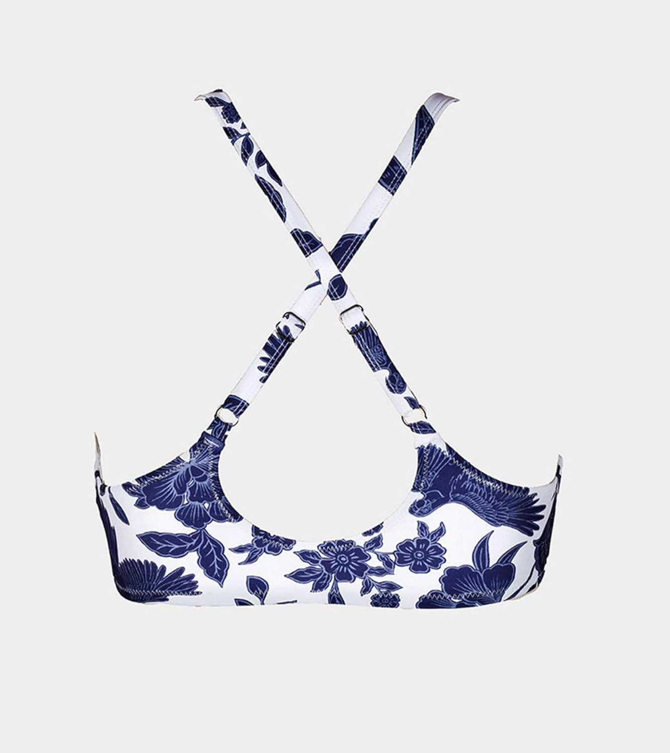 CUPSHE Womens Bikini Top Swimsuit Bandeau Top Back Tie with Removable Shoulder Straps