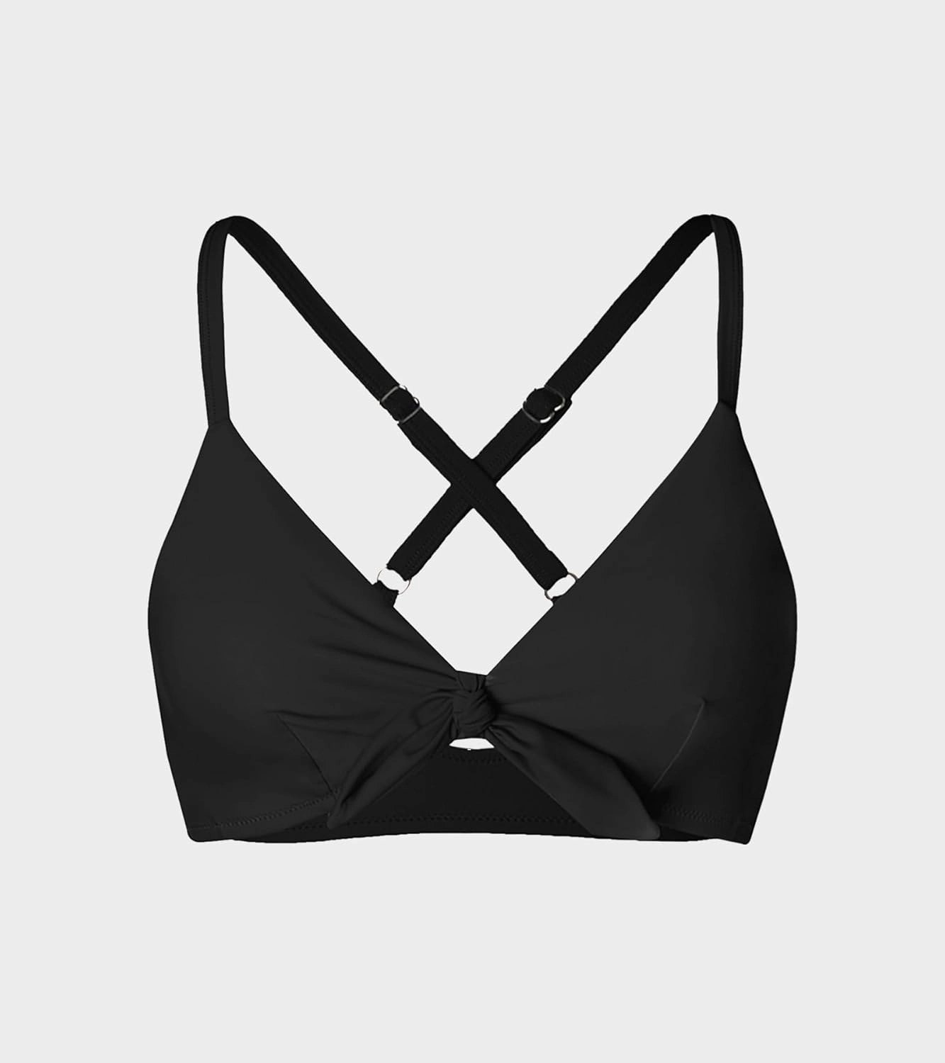 CUPSHE Womens Bikini Top Swimsuit Bandeau Top Back Tie with Removable Shoulder Straps
