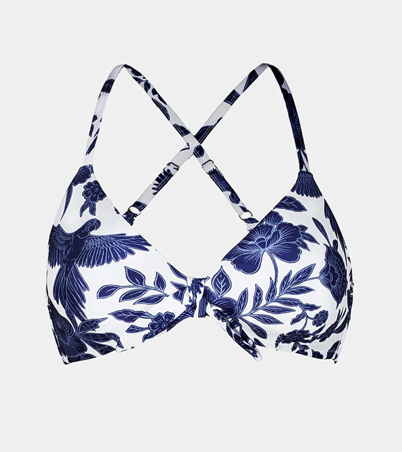 CUPSHE Womens Bikini Top Swimsuit Bandeau Top Back Tie with Removable Shoulder Straps