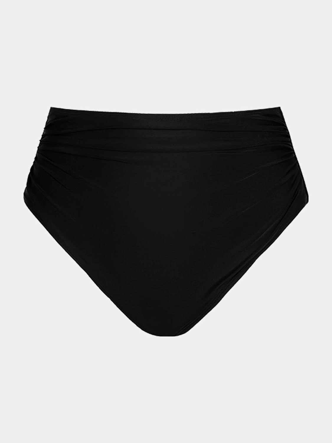 CUPSHE Womens Swimsuit Bikini Bottom High Waisted Bathing Suit Ruched Full Coverage