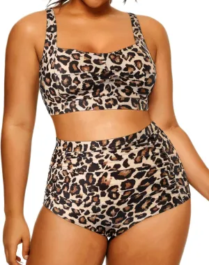 Daci Women's Plus Size Bikini Sets - High Waisted Two-Piece Swimsuits with Tummy Control