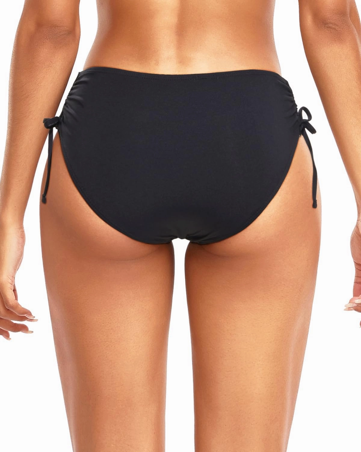 Daci Women Mid Waist Bikini Bottoms - Full Coverage Swim Bathing Suit Bottom Side Tied Swimsuit Bottoms