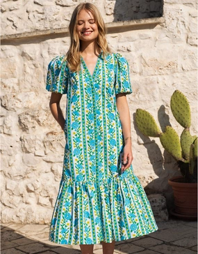 Daisy Dress - Hibiscus Border