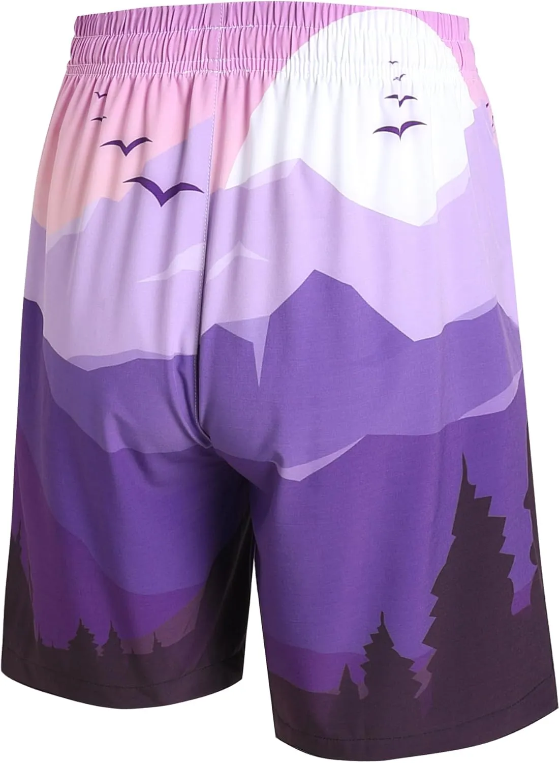 DEHANER Swim Trunks for Men Quick Dry Board Shorts with Zip Pockets Bathing Suits Beach Swimwear