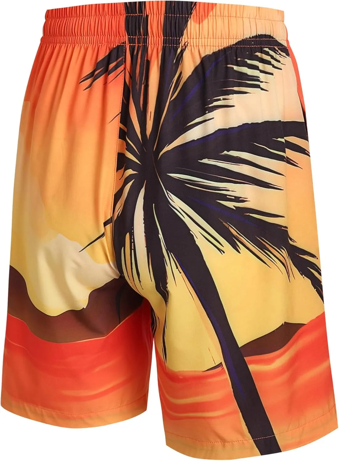 DEHANER Swim Trunks for Men Quick Dry Board Shorts with Zip Pockets Bathing Suits Beach Swimwear