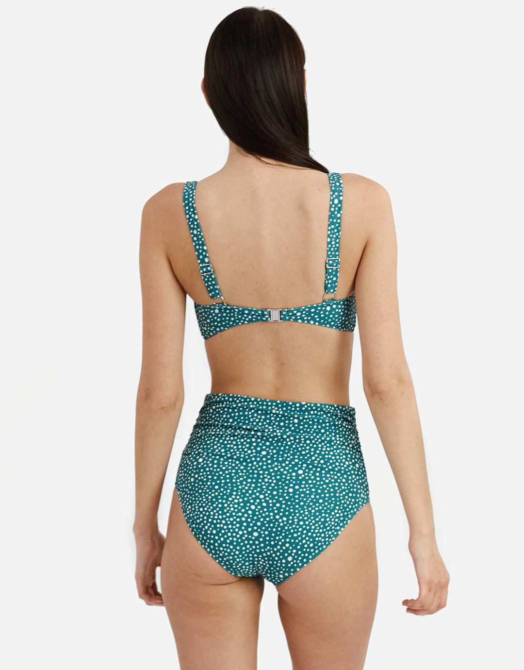 Ditsy Dots Chara Bikini Pant - Deep Jungle