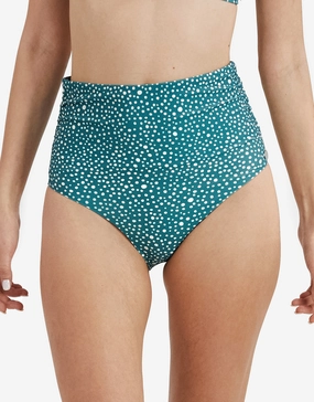 Ditsy Dots Chara Bikini Pant - Deep Jungle