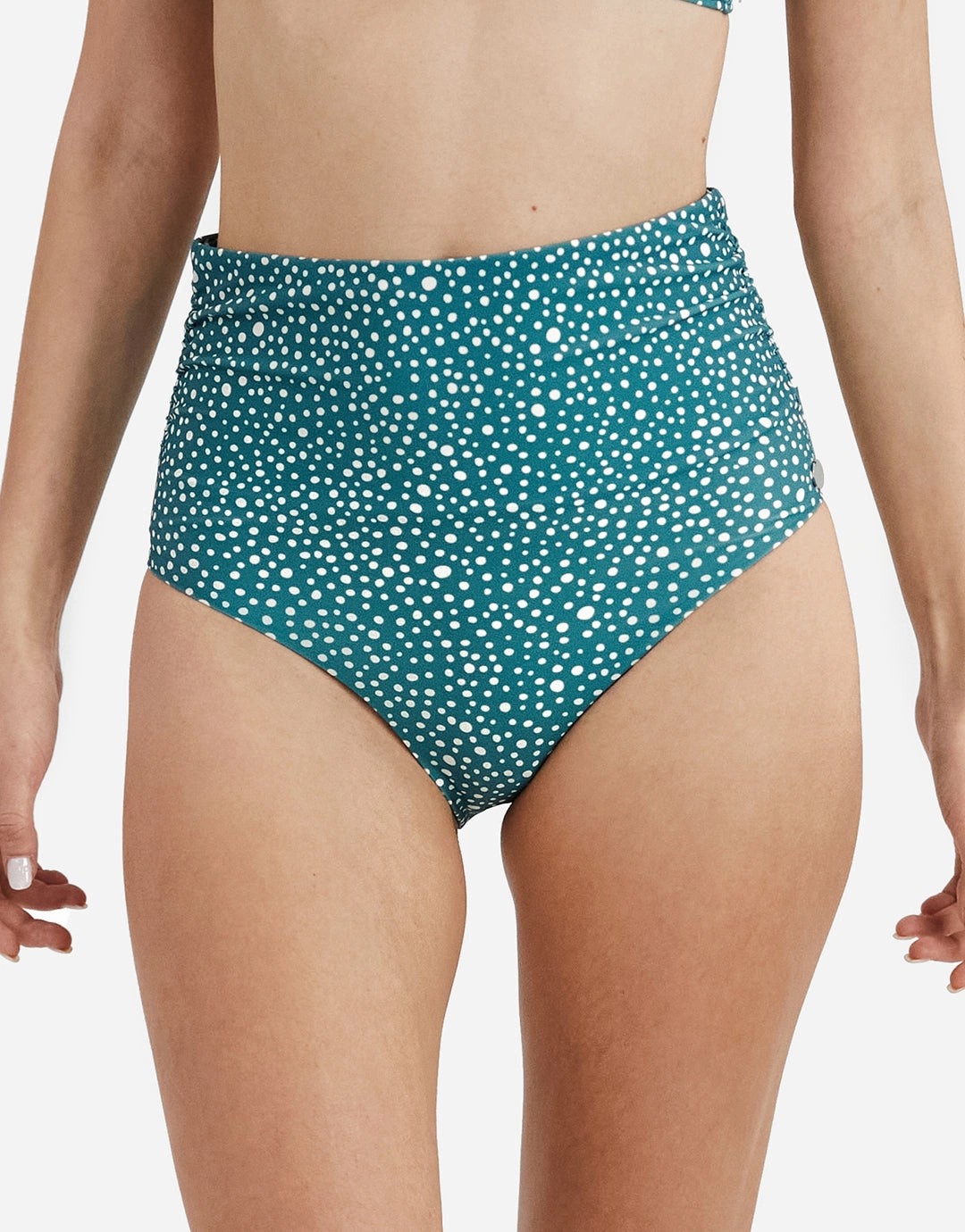 Ditsy Dots Chara Bikini Pant - Deep Jungle