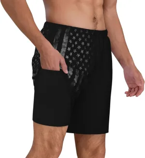 Duck Men's Swim Trunks with Compression Liner 2 in 1 Inseam Quick Dry Beach Shorts 7 inch Swimming Board Shorts