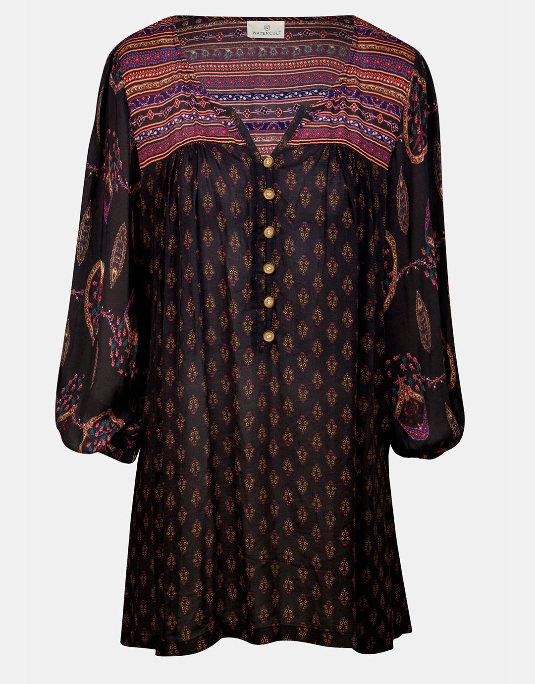 Eclectic Flames Tunic - Black