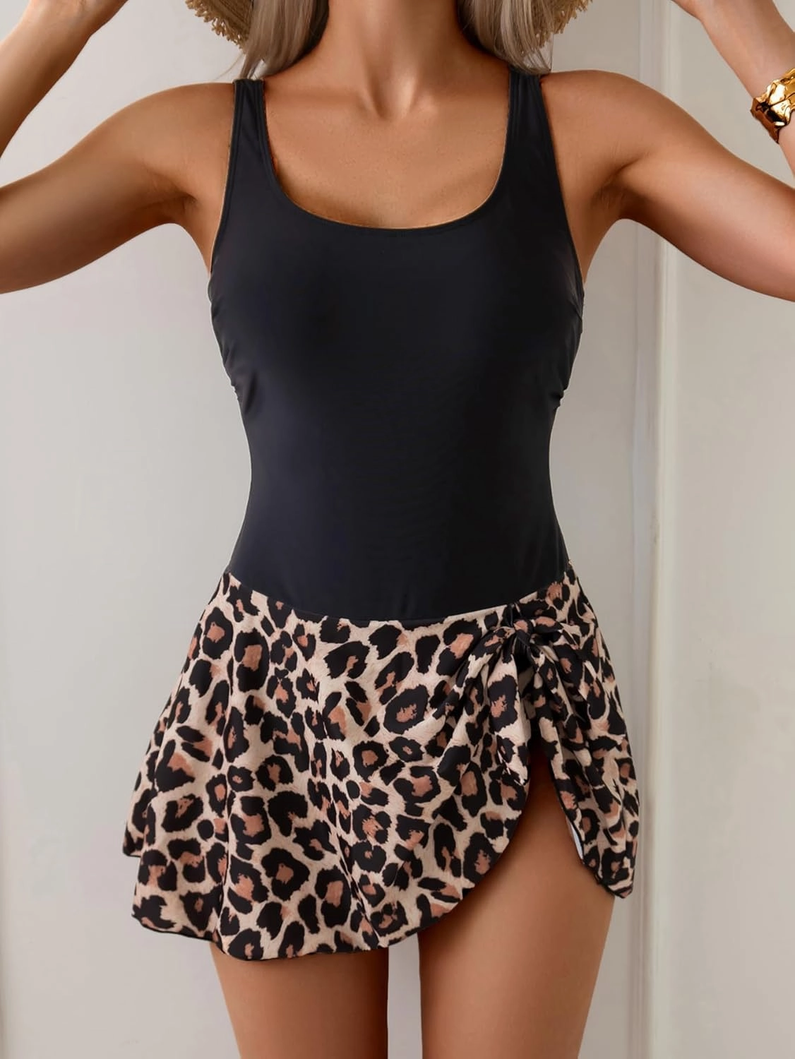 Eomenie One Piece Swimdress Swimsuits for Women Tummy Control Swim Dresses Skirt Bathing Suit