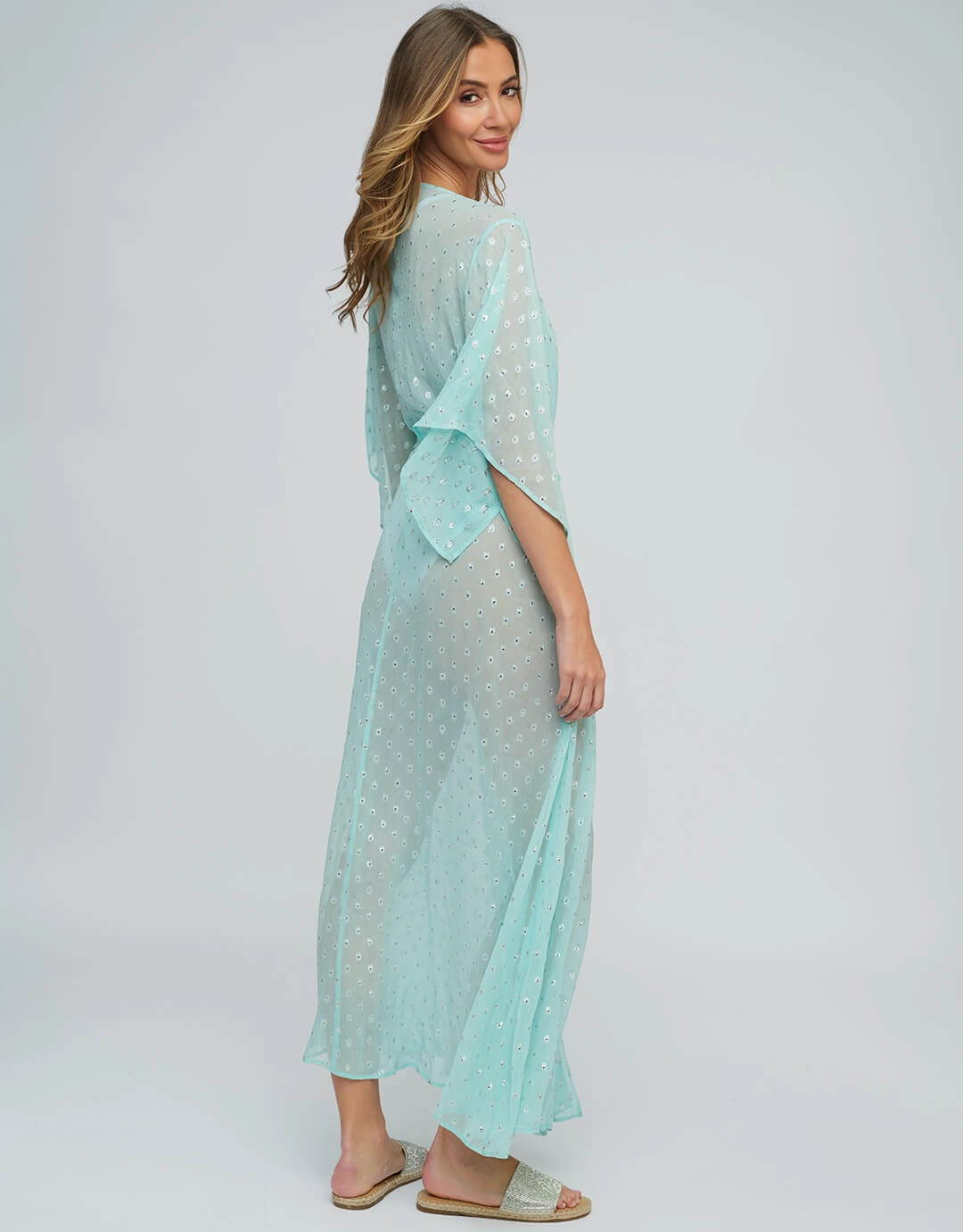Estepona Maxi Kaftan - Turquoise