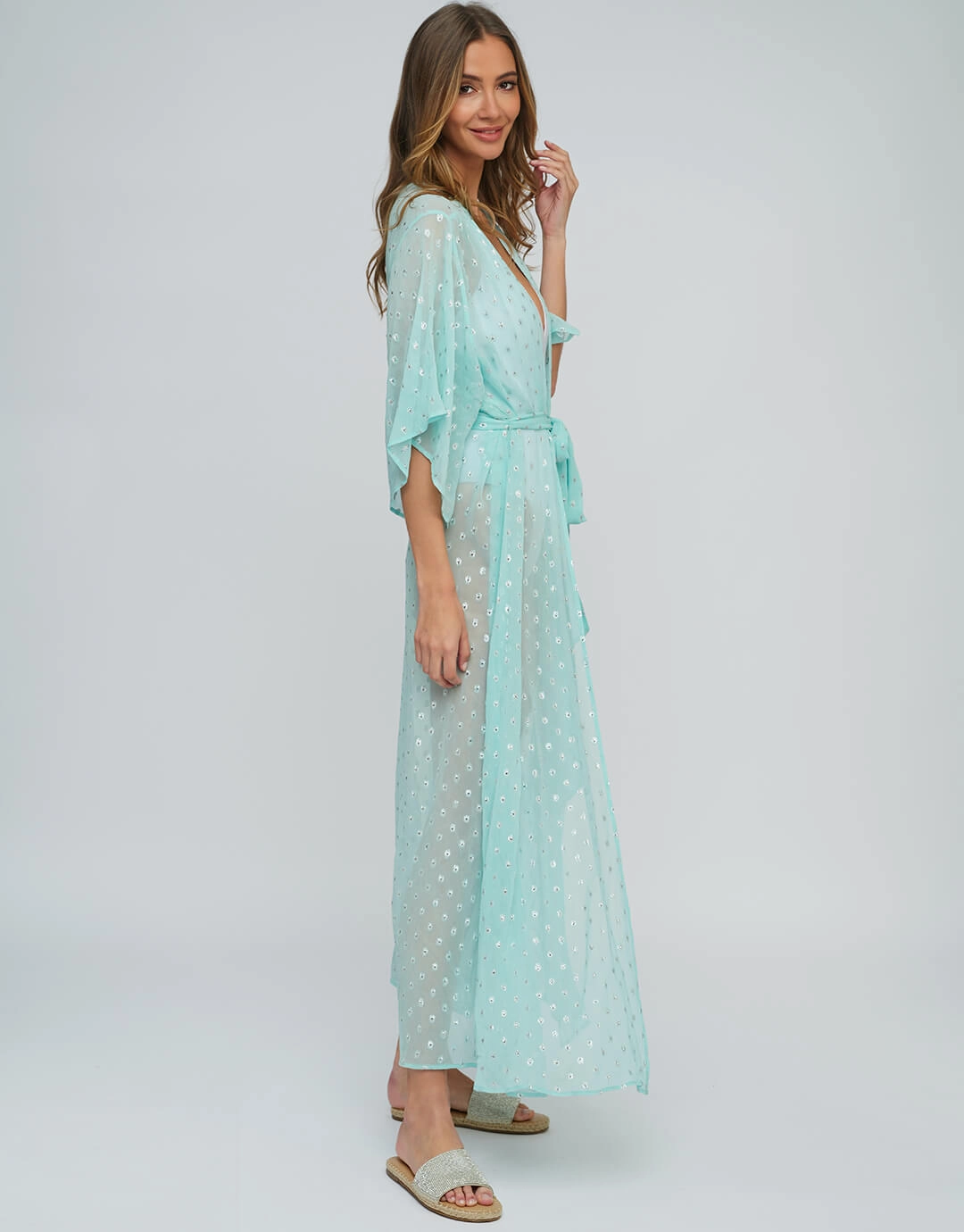 Estepona Maxi Kaftan - Turquoise