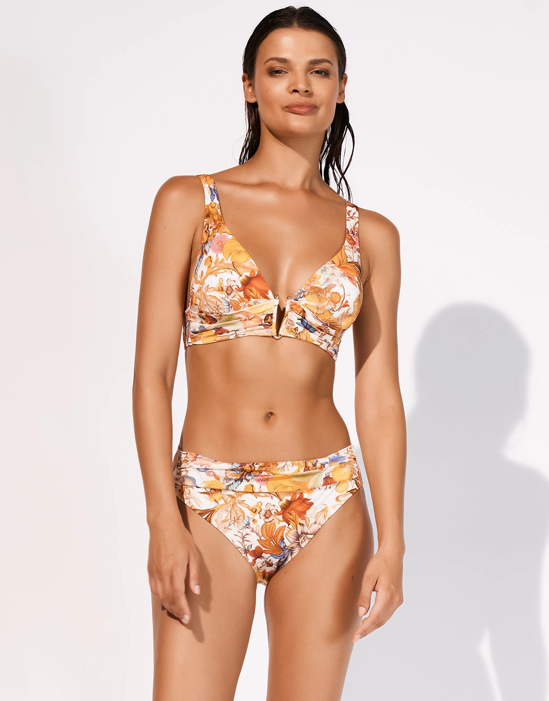 Exuberance Banded Bikini Pant - Solar
